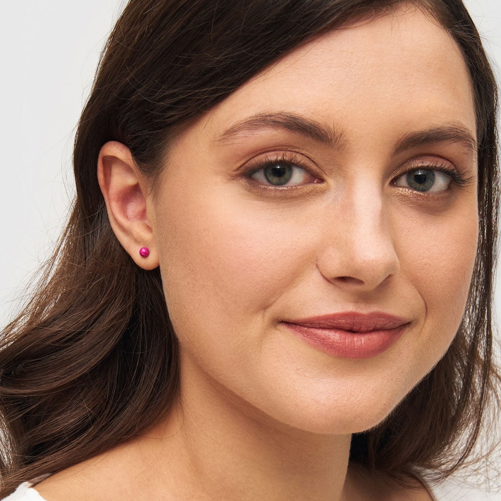 LULU Copenhagen Color Ball Medium Ohrring 1 stück Ear stud, 1 pcs Plum