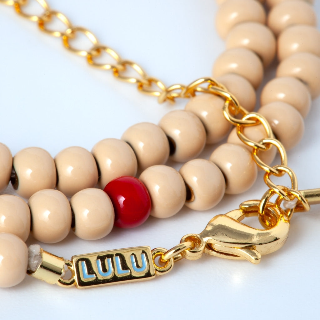 LULU Copenhagen Color Ball Halskette lange Necklaces Buttercream/Multi