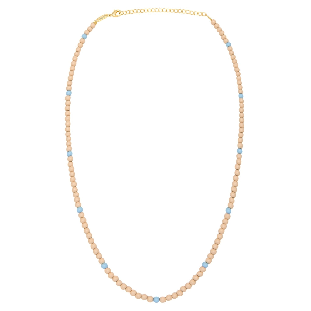 LULU Copenhagen Color Ball Halskette kurze Necklaces Buttercream/Light Blue