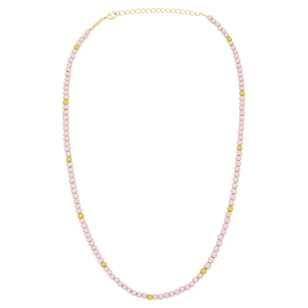 LULU Copenhagen Color Ball Halskette kurze Necklaces Silke Light Pink/ Lime