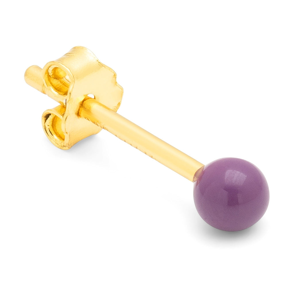 LULU Copenhagen Color Ball Ohrring 1 stück Ear stud, 1 pcs Purple Harvest