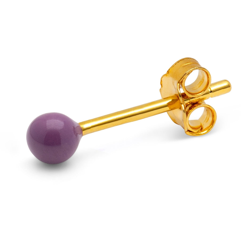 LULU Copenhagen Color Ball Ohrring 1 stück Ear stud, 1 pcs Purple Harvest