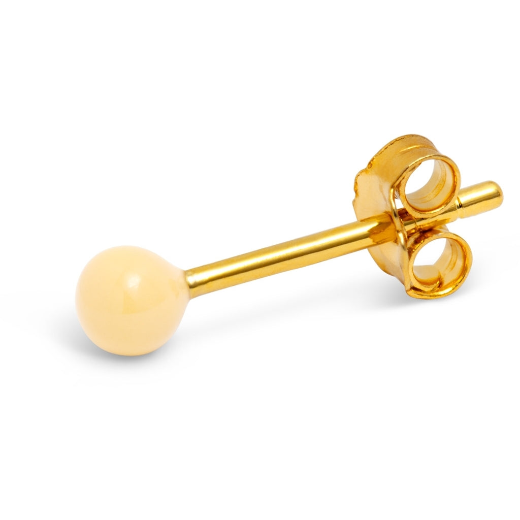 LULU Copenhagen Color Ball Ohrring 1 stück Ear stud, 1 pcs Soft Yellow