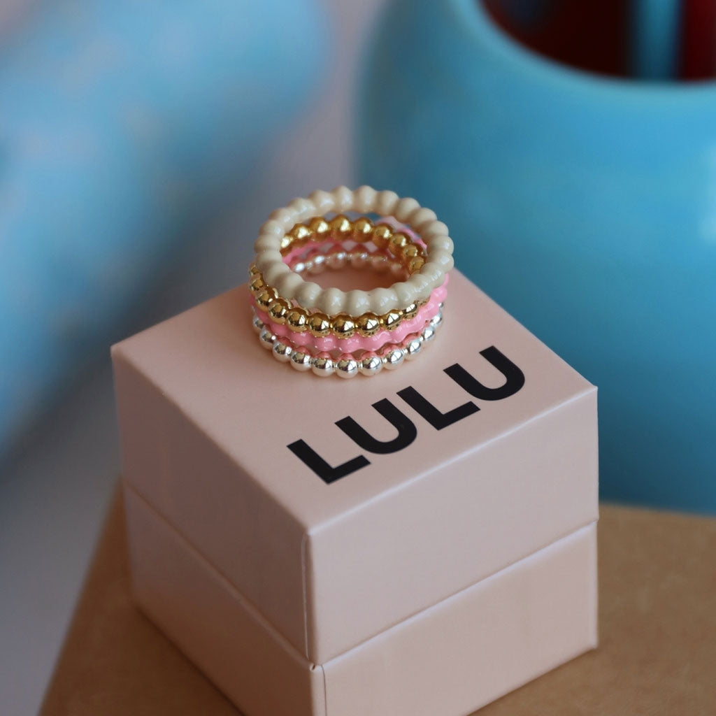 LULU Copenhagen Color Ball Ring Rings Buttercream