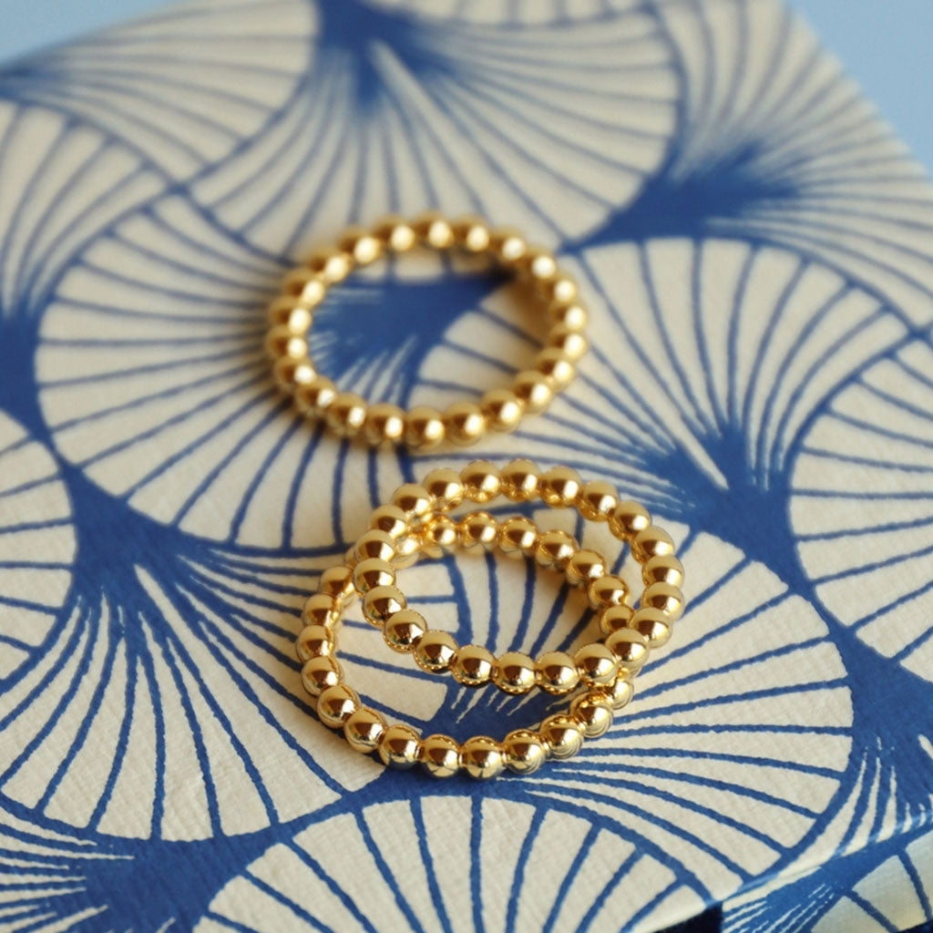 LULU Copenhagen Color Ball Ring Rings Vergoldet