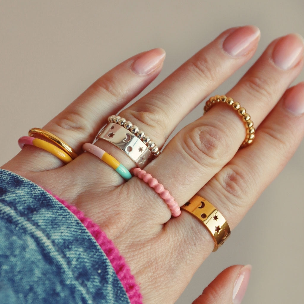 LULU Copenhagen Color Ball Ring Rings Vergoldet