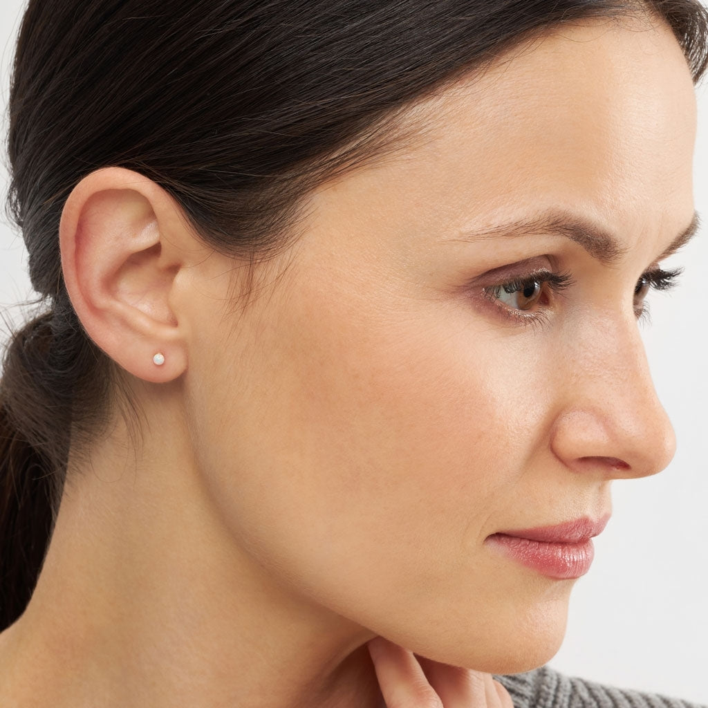 LULU Copenhagen Color Ball Stone Ohrring 1 stück Ear stud, 1 pcs Opal