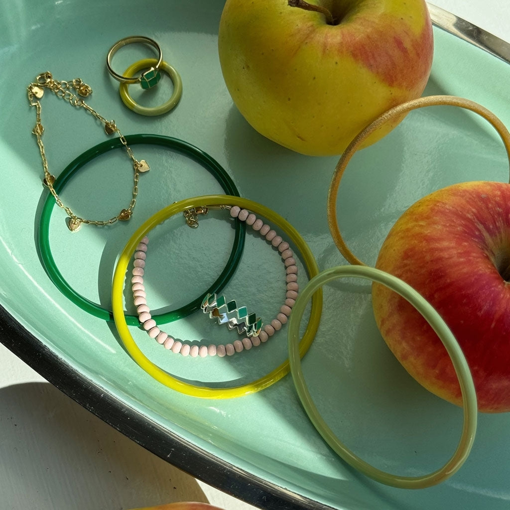 LULU Copenhagen Color Bangle Bracelets Lime