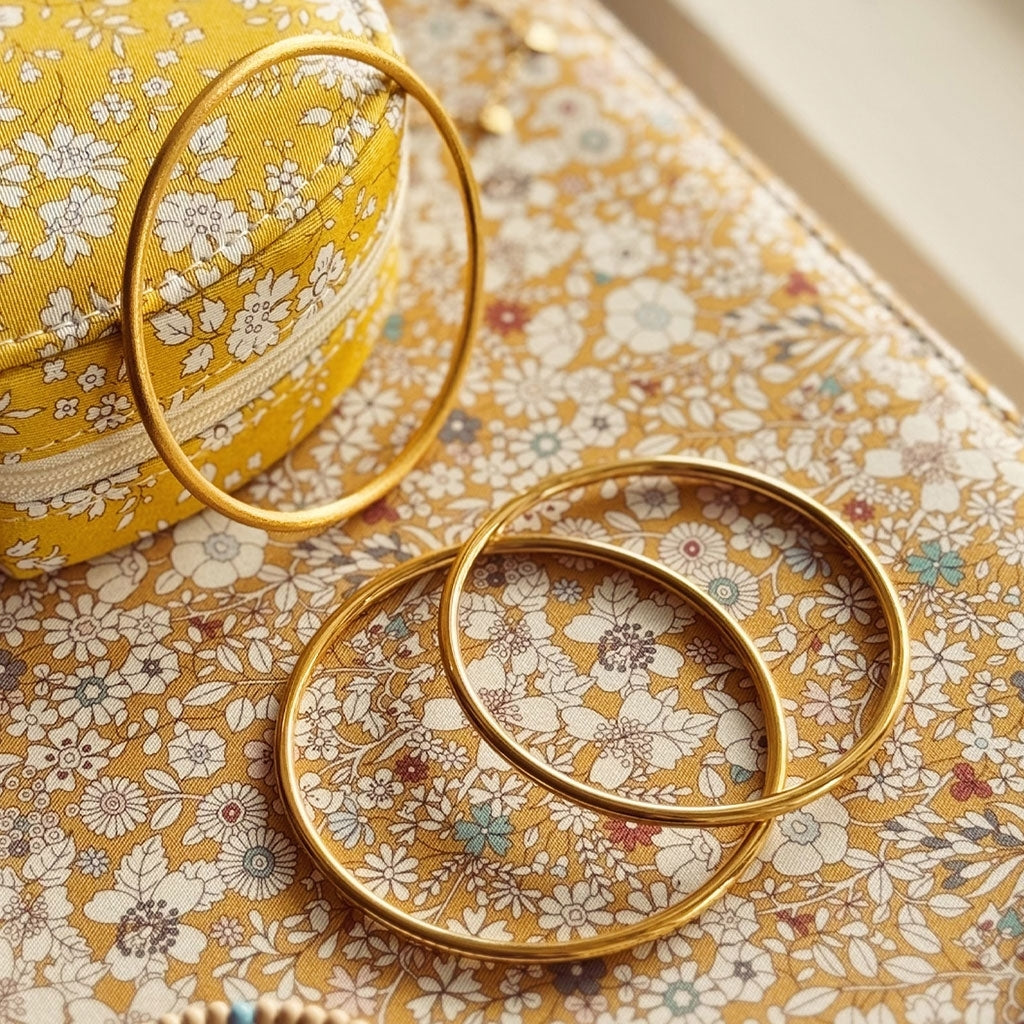 LULU Copenhagen Color Bangle gebürstet Bracelets Vergoldet