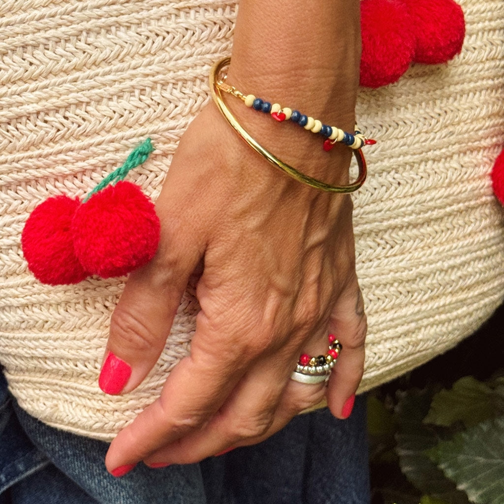 LULU Copenhagen Color Bangle glänzend Bracelets Vergoldet