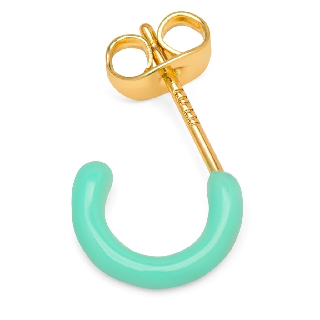 LULU Copenhagen Color Hoop 1 pcs - Box Ear stud, 1 pcs Minze