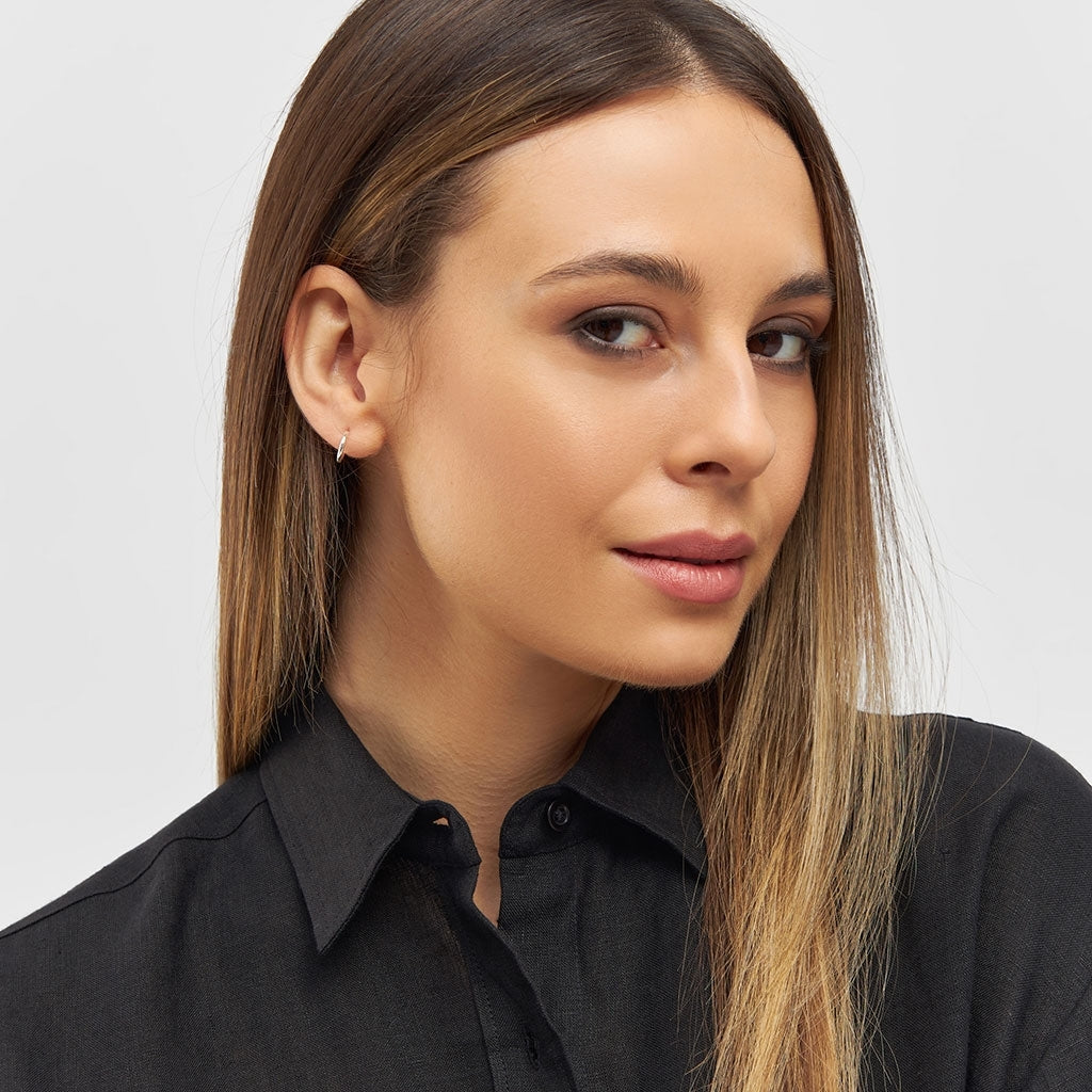 LULU Copenhagen Color Hoop 1 stück Hoops Silver Plated