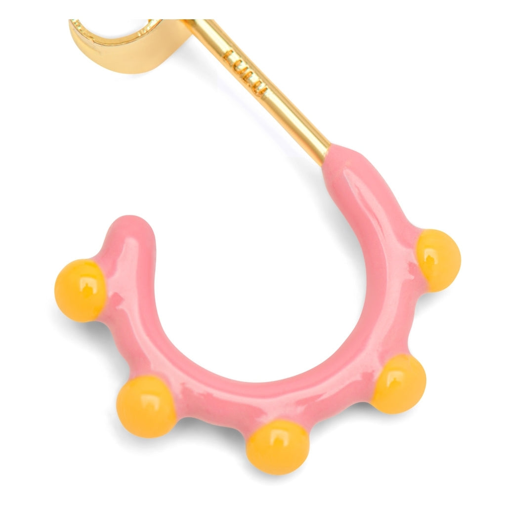 LULU Copenhagen Color Hoop Dot 1 stück Hoops Rose - Sunflower