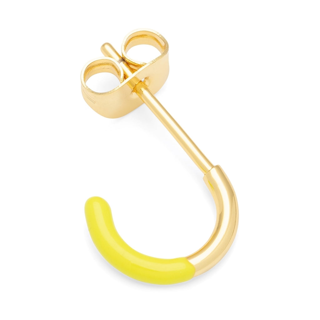 LULU Copenhagen Color Hoop Half Dip 1 stück vergoldet Hoops Wild Lime