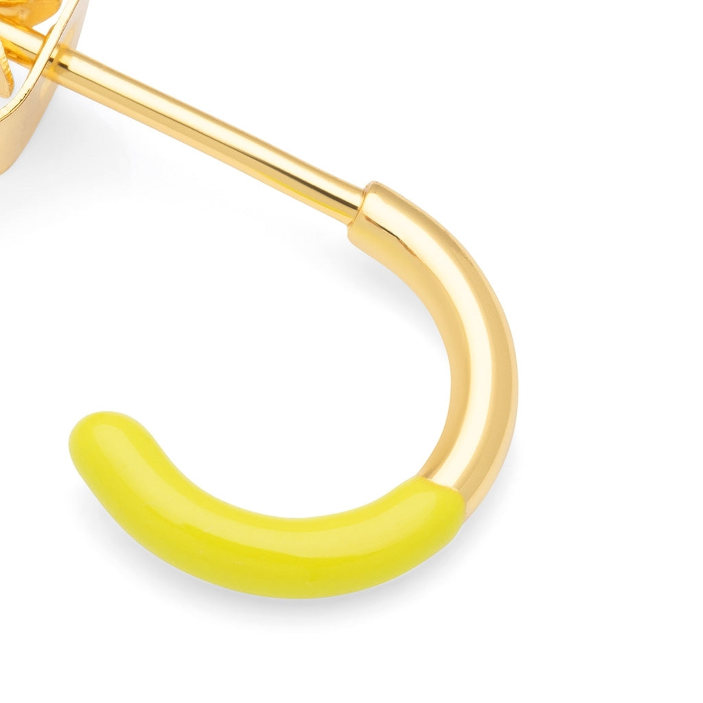 LULU Copenhagen Color Hoop Half Dip 1 stück vergoldet Hoops Wild Lime
