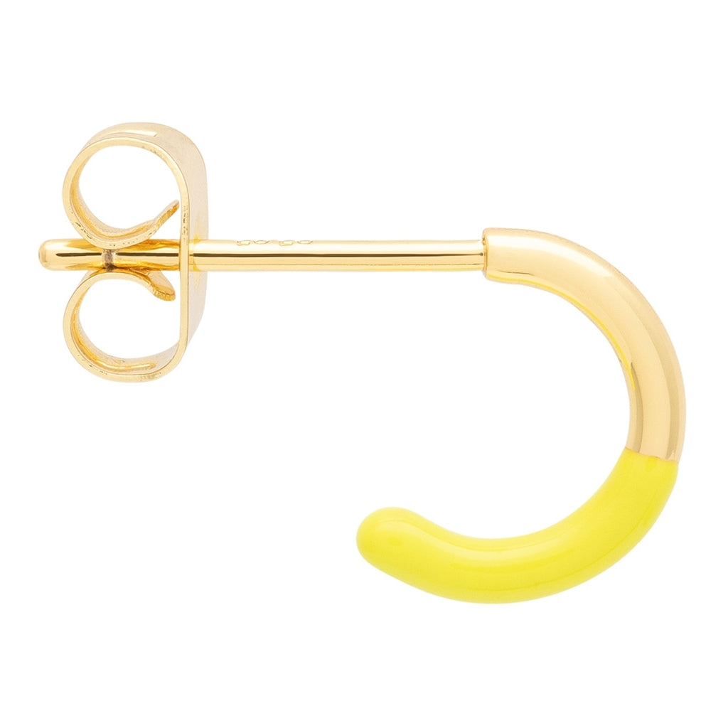 LULU Copenhagen Color Hoop Half Dip 1 stück vergoldet Hoops Wild Lime