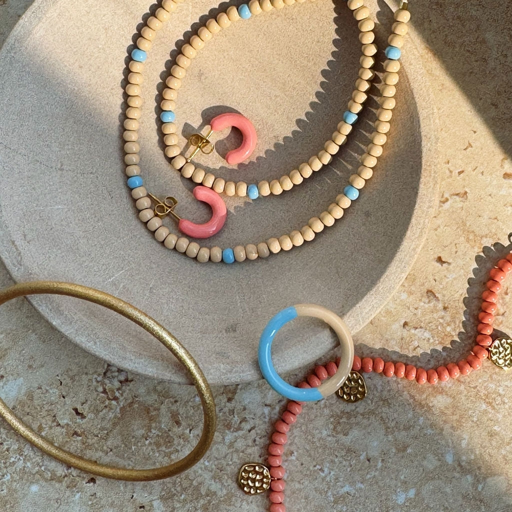 LULU Copenhagen Color Hoops Chunky Paar Hoops Burnt Coral