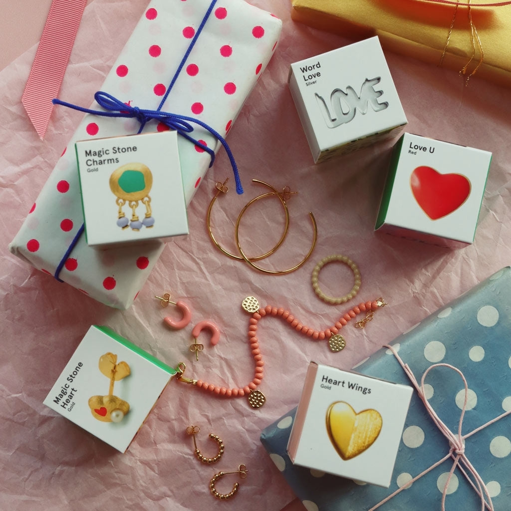 LULU Copenhagen Color Hoops Chunky Paar Hoops Burnt Coral