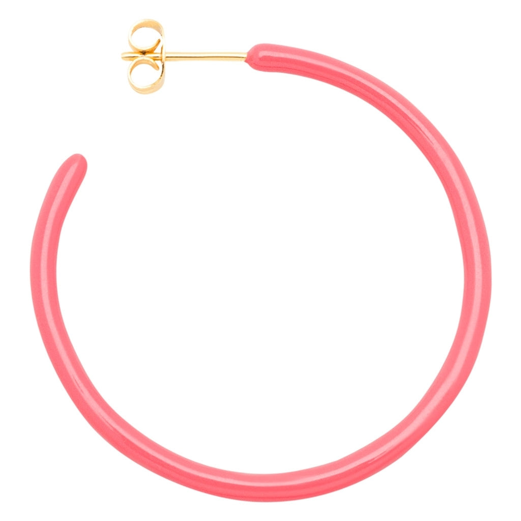 LULU Copenhagen Color Hoops Large paar Hoops Korallenpink