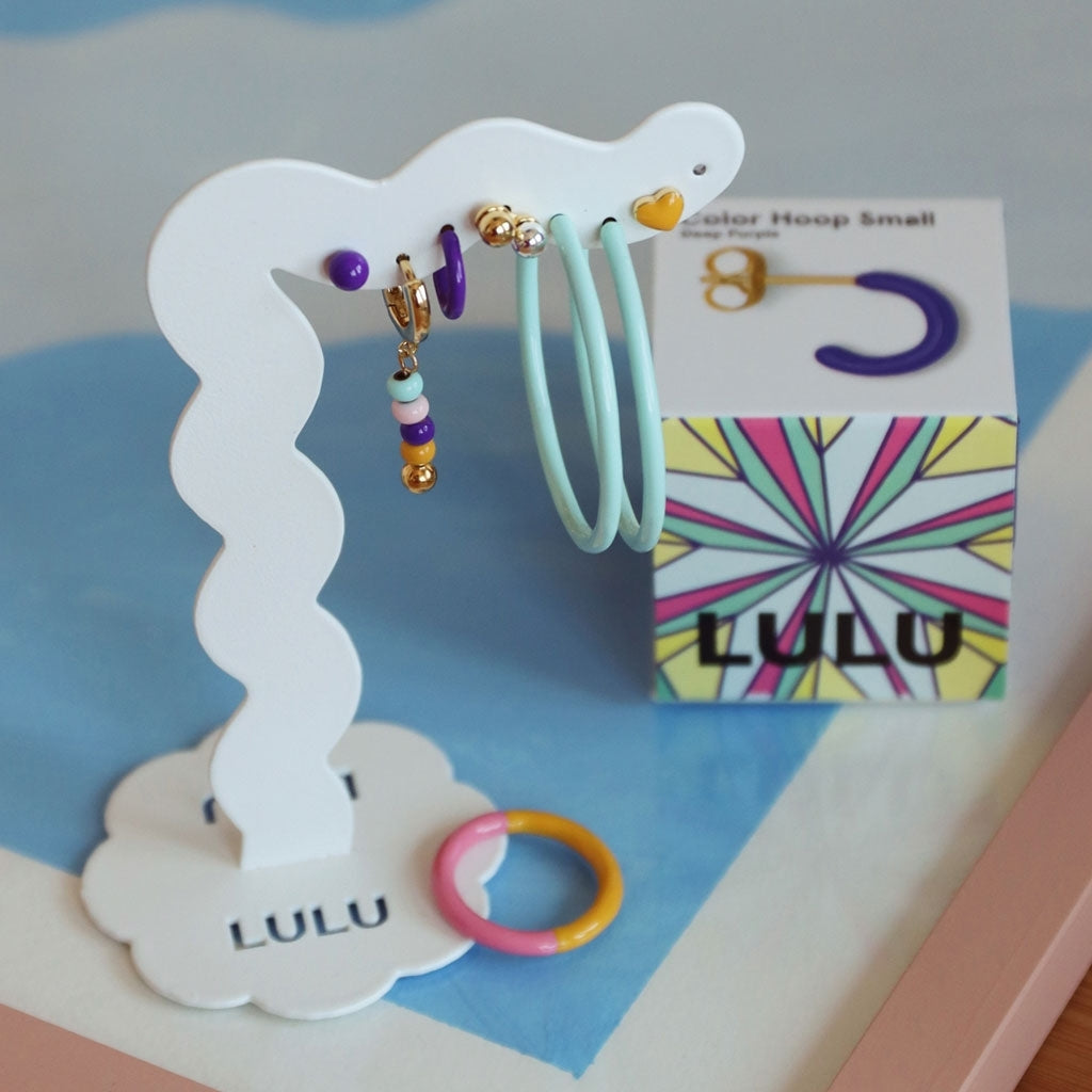 LULU Copenhagen Color Hoops Large paar Hoops Minze