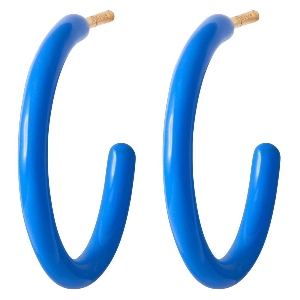 LULU Copenhagen Color Hoops Medium paar Hoops Blue