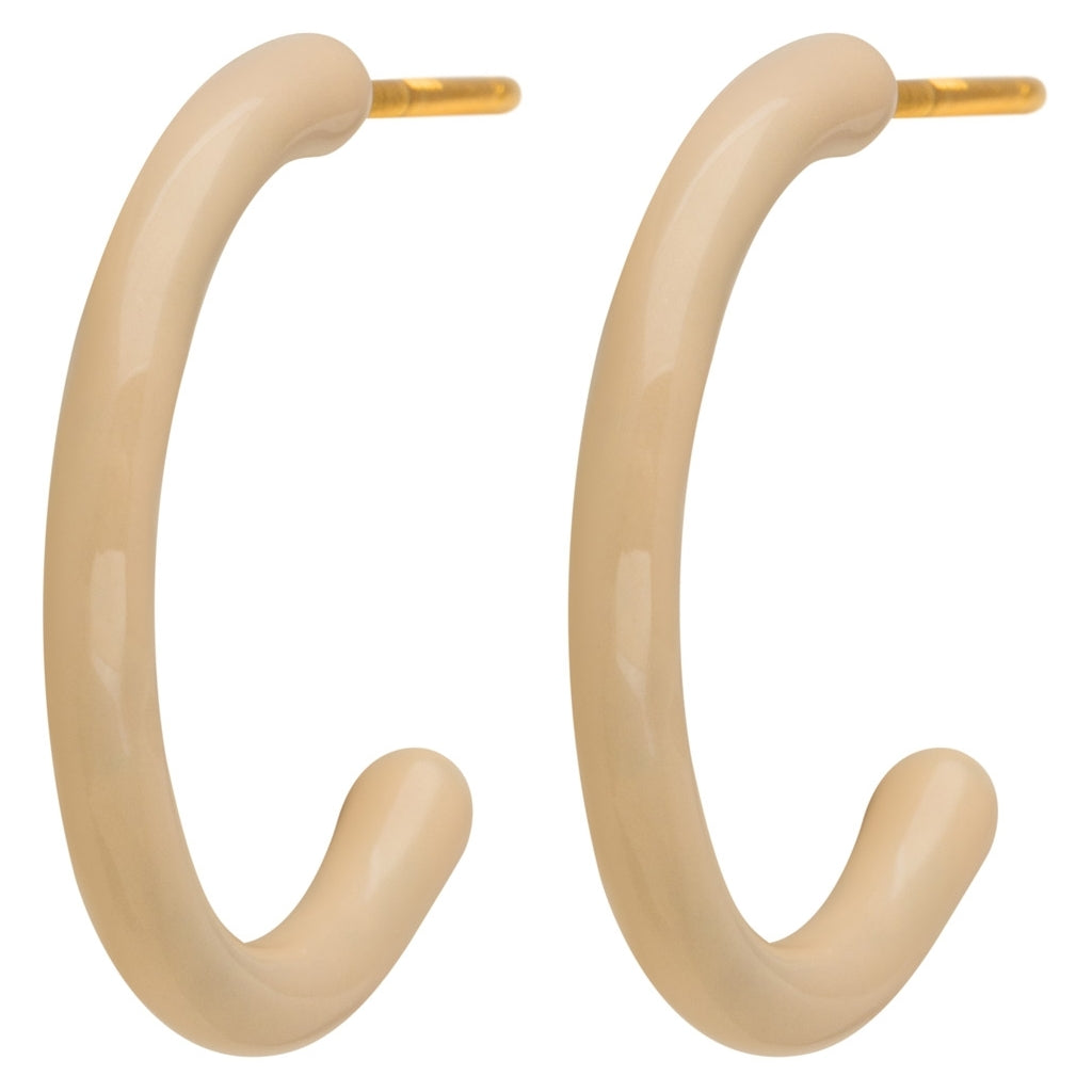 LULU Copenhagen Color Hoops Medium paar Hoops Buttercream