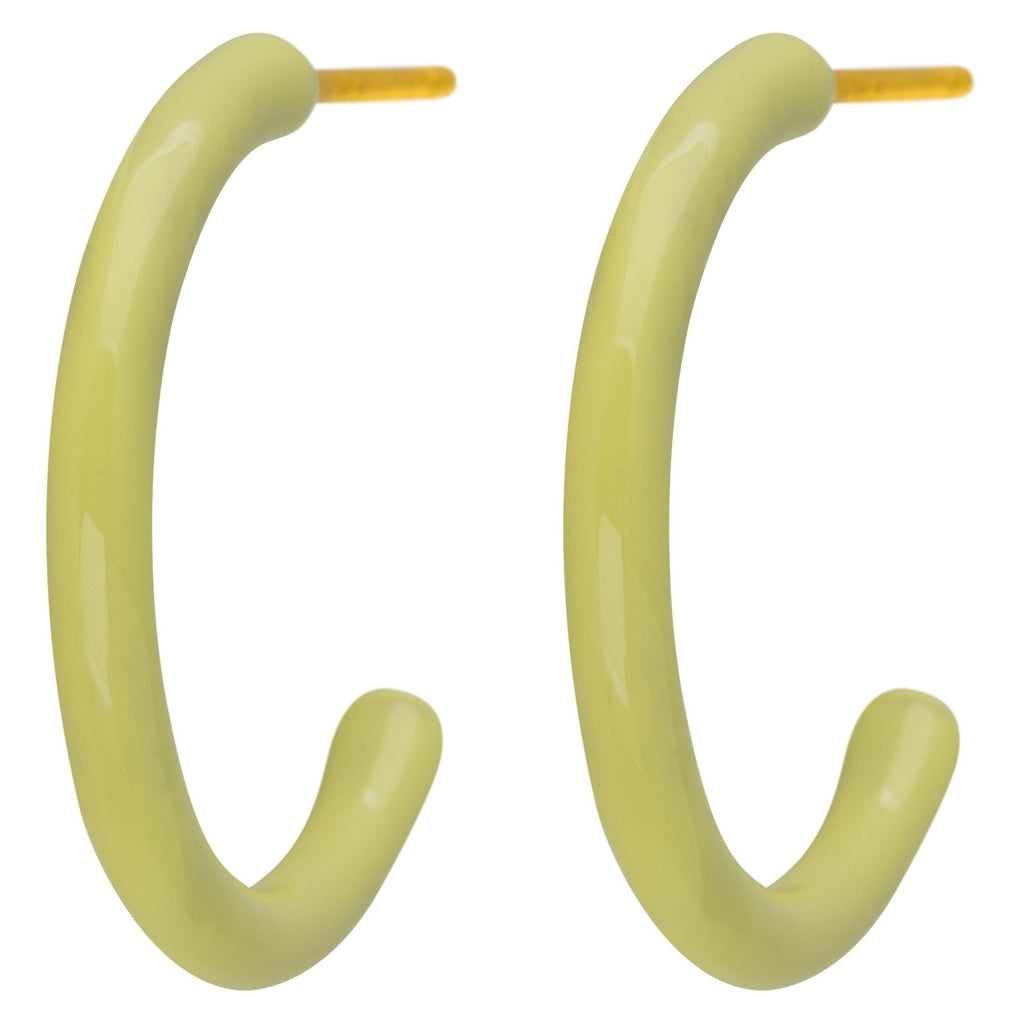 LULU Copenhagen Color Hoops Medium paar Hoops Lime