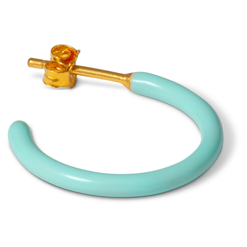 LULU Copenhagen Color Hoops Medium paar Hoops Minze
