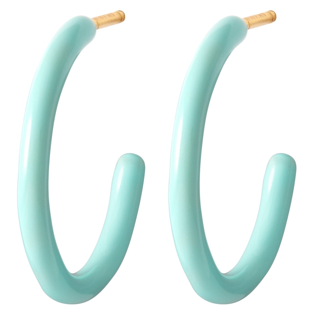 LULU Copenhagen Color Hoops Medium paar Hoops Minze