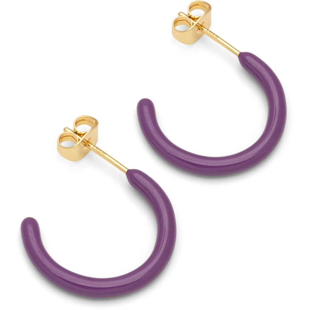 LULU Copenhagen Color Hoops Medium paar Hoops Purple Harvest