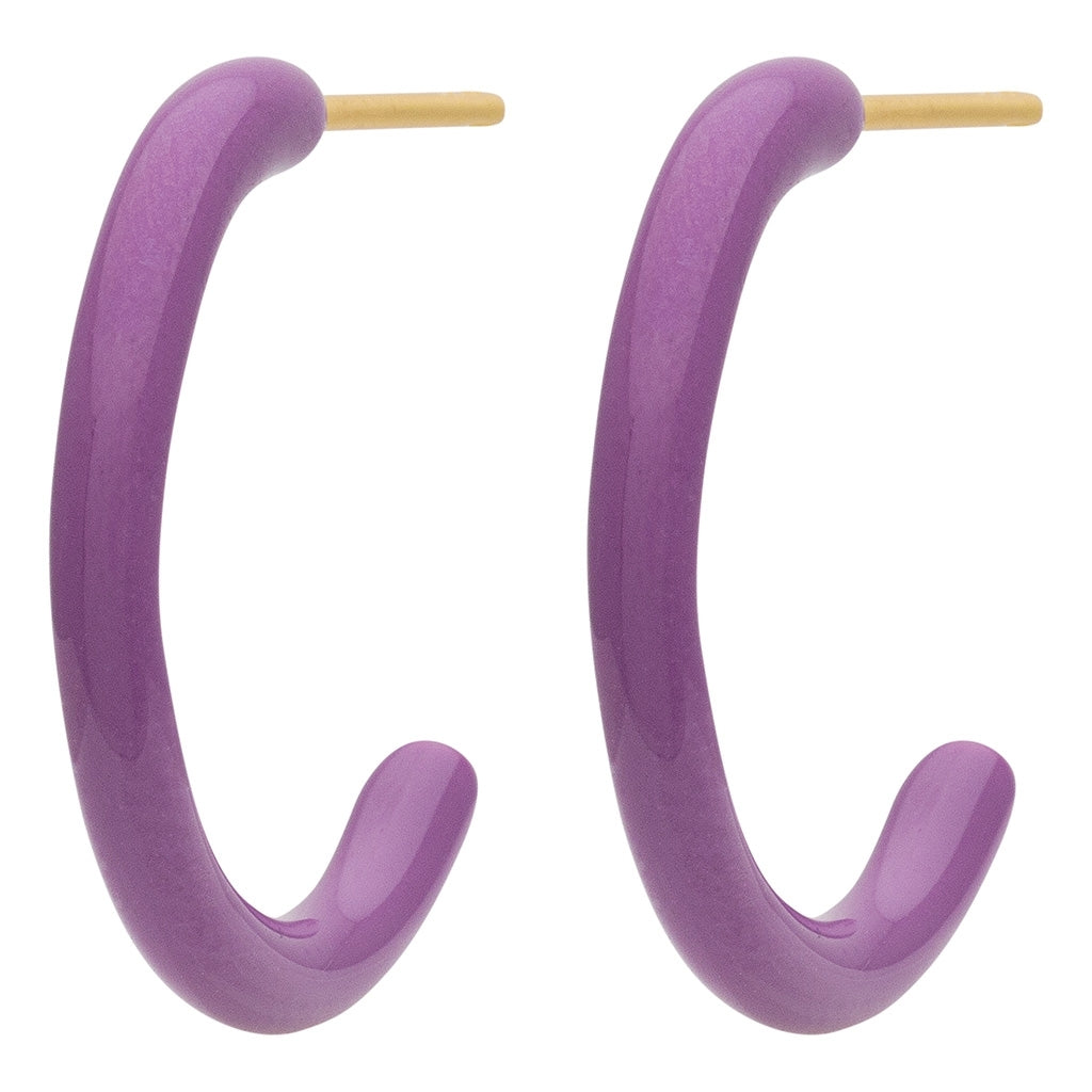 LULU Copenhagen Color Hoops Medium paar Hoops Purple Harvest
