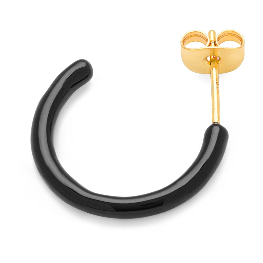 LULU Copenhagen Color Hoops Medium paar Hoops Schwarz