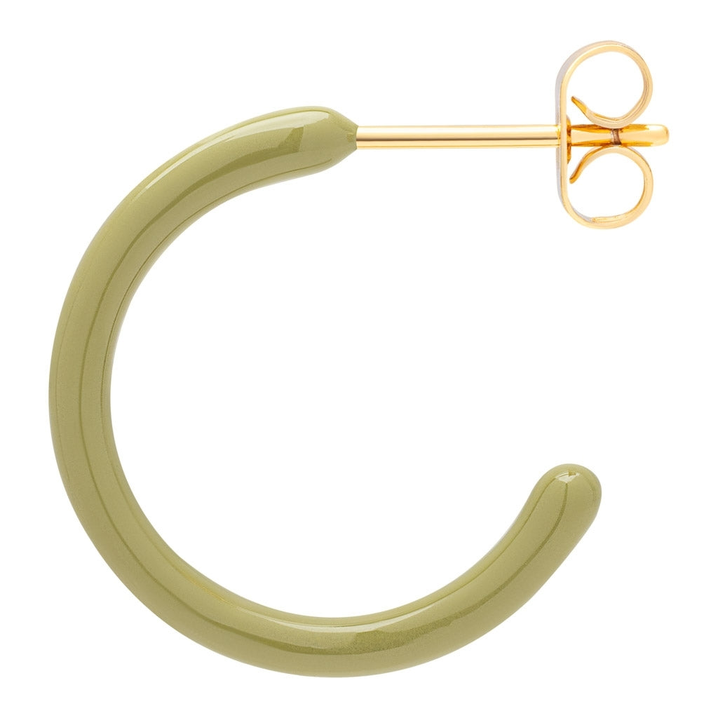 LULU Copenhagen Color Hoops Medium paar Hoops Willow Green