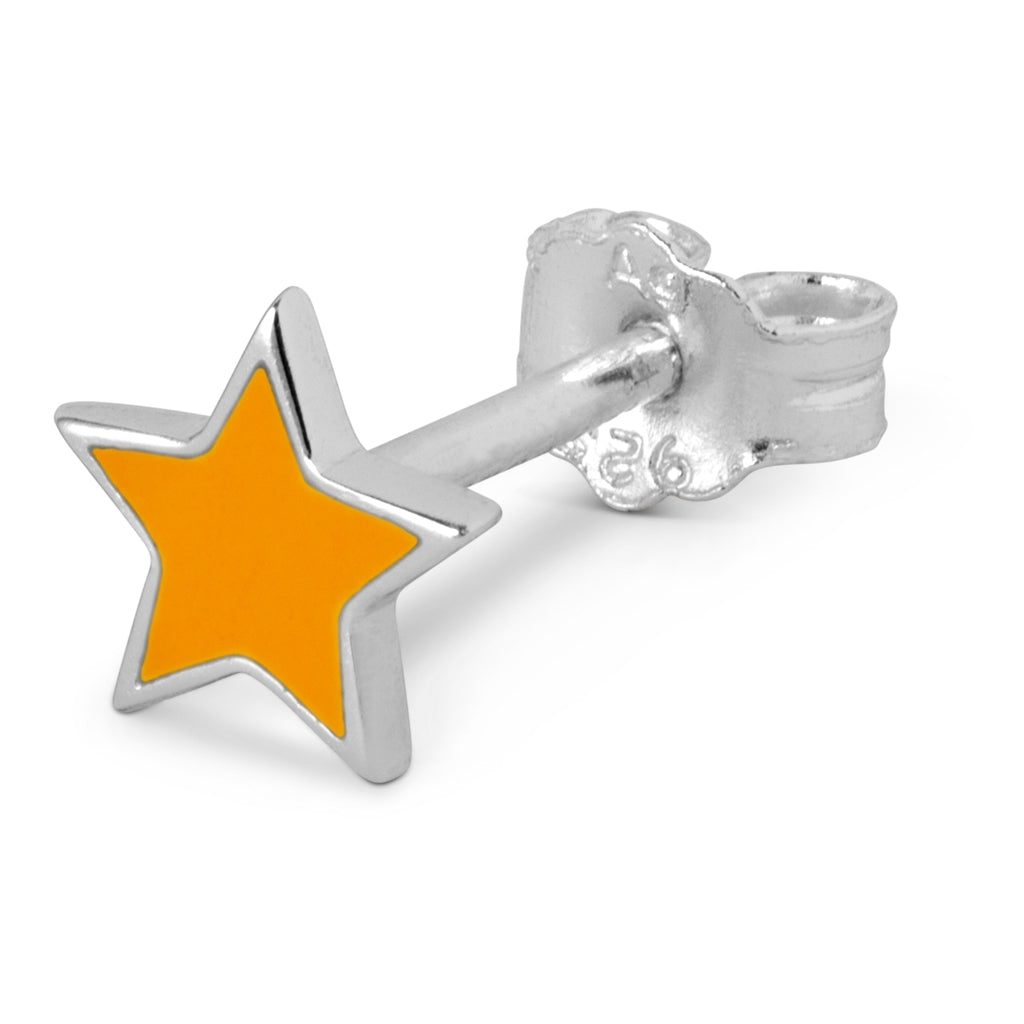 LULU Copenhagen Color Star Ohrring 1 stück silber Ear stud, 1 pcs Marigold