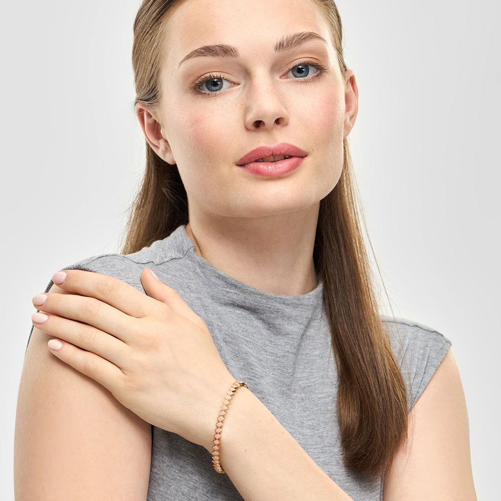 LULU Copenhagen Confetti Bangle - Vergoldetes Bracelets Burnt Coral