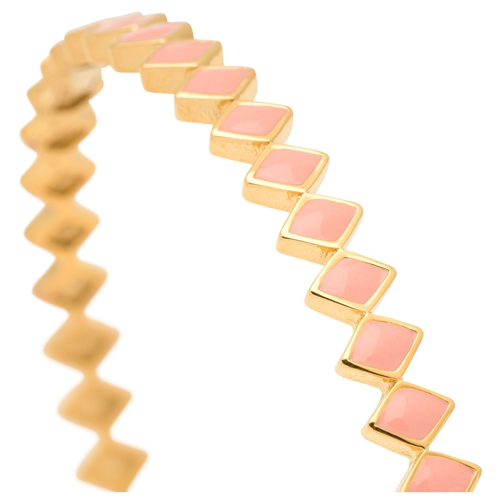 LULU Copenhagen Confetti Bangle - Vergoldetes Bracelets Burnt Coral