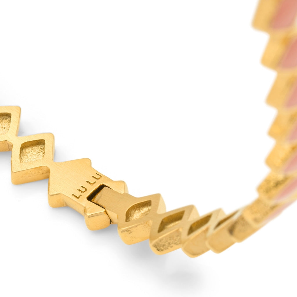 LULU Copenhagen Confetti Bangle - Vergoldetes Bracelets Burnt Coral