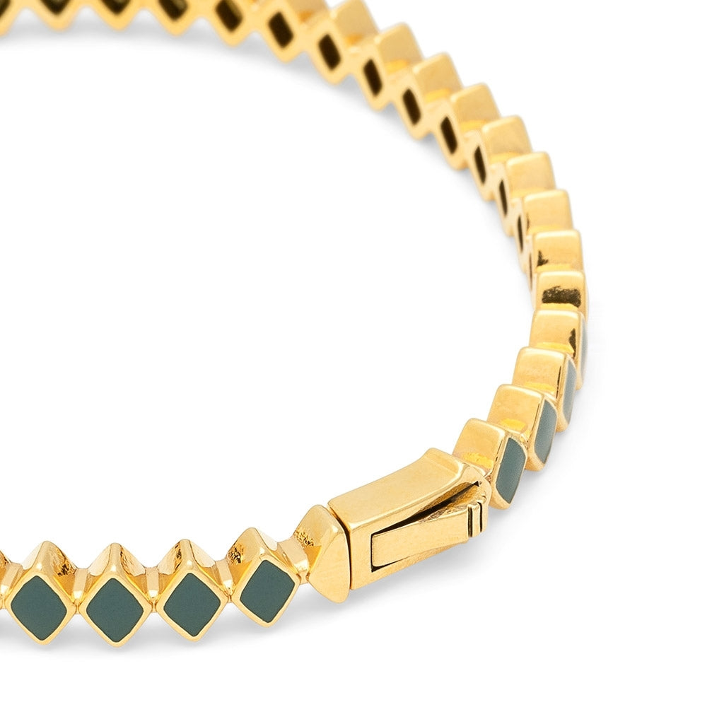 LULU Copenhagen Confetti Bangle - Vergoldetes Bracelets North Sea Green