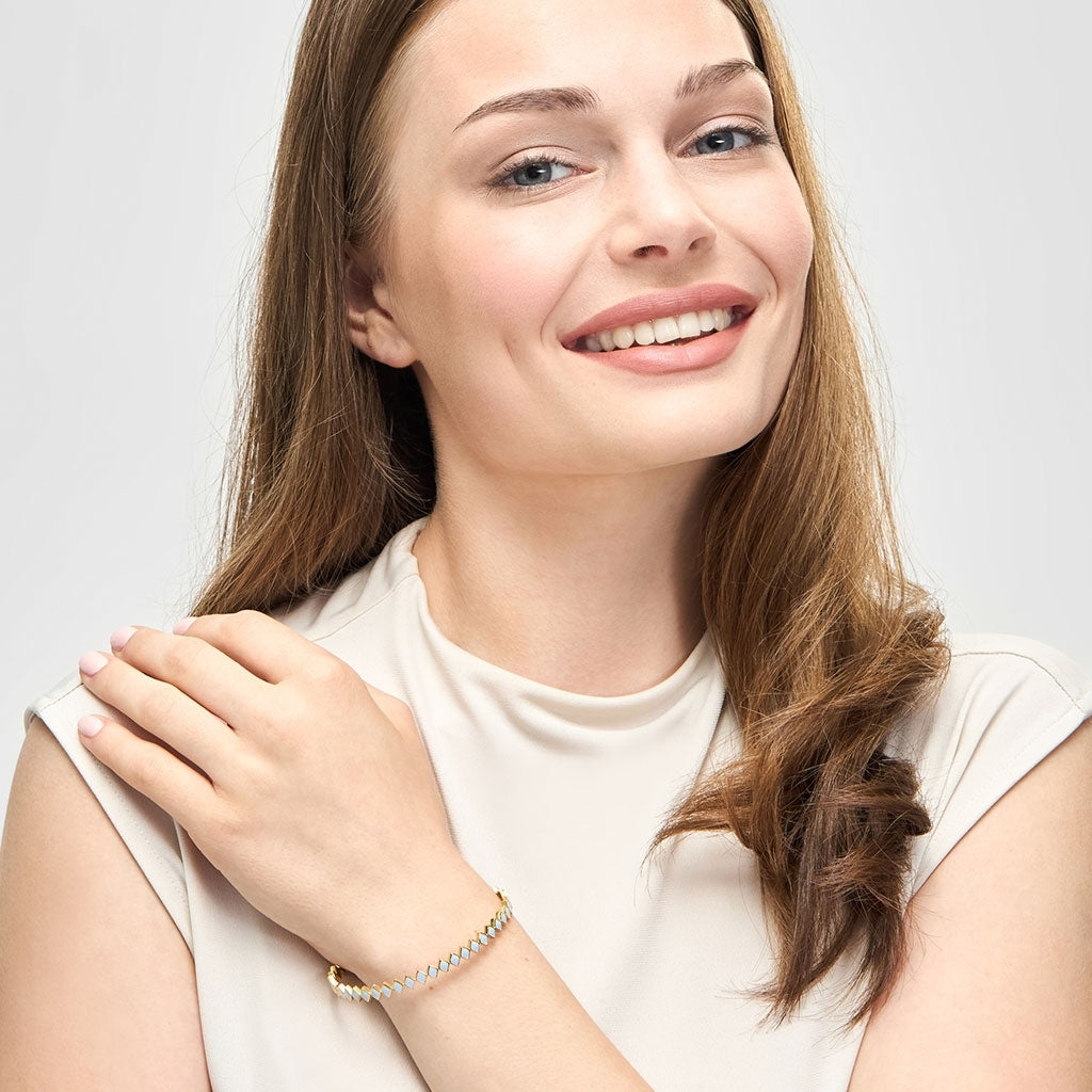 LULU Copenhagen Confetti Bangle - Vergoldetes Bracelets Skyride Blue