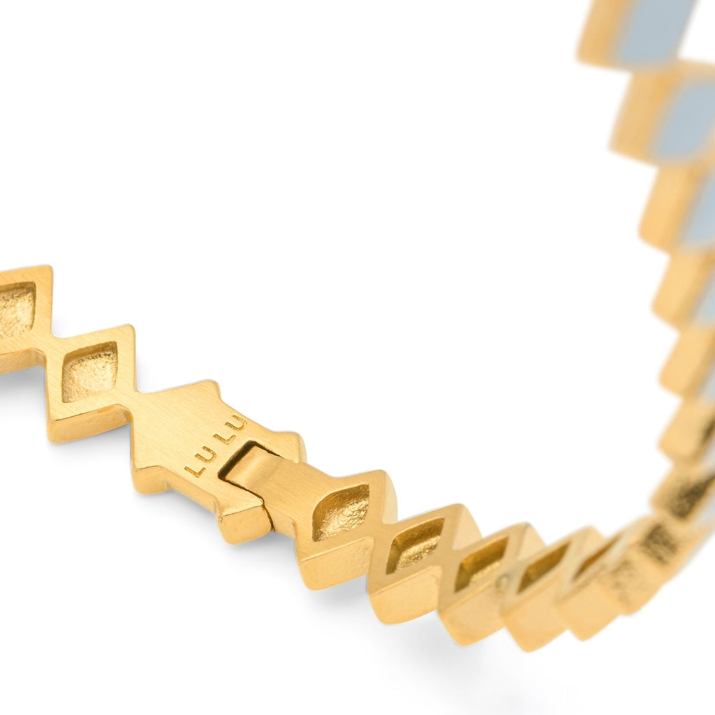 LULU Copenhagen Confetti Bangle - Vergoldetes Bracelets Skyride Blue