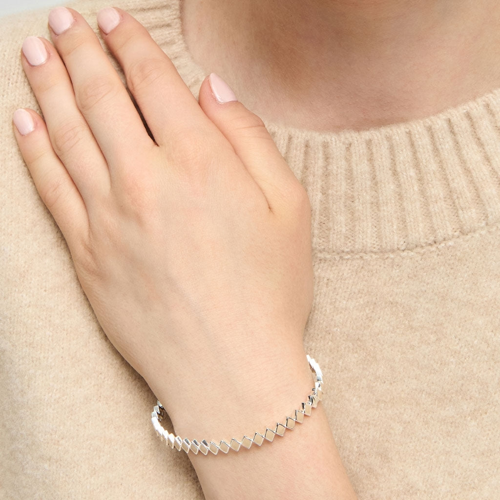 LULU Copenhagen Confetti Bangle - Versilbert Bracelets Buttercream