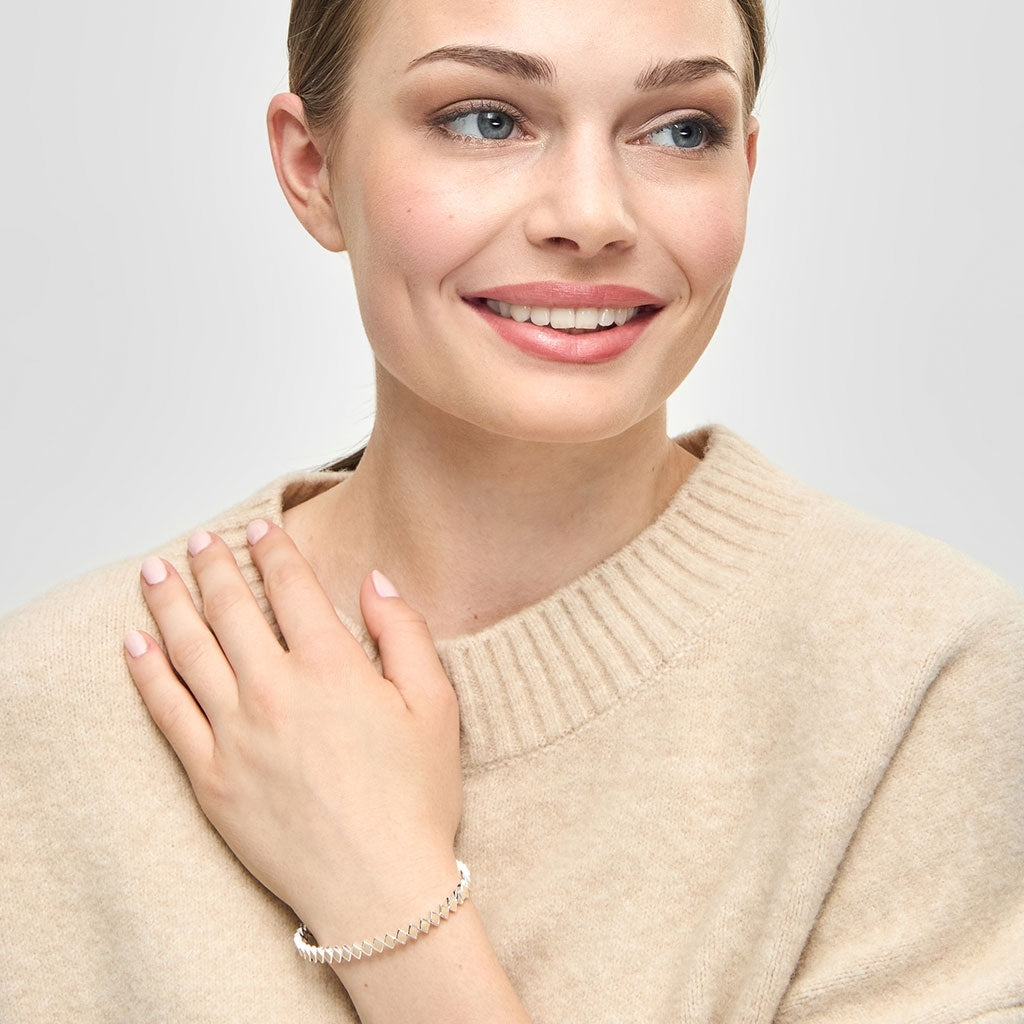 LULU Copenhagen Confetti Bangle - Versilbert Bracelets Buttercream