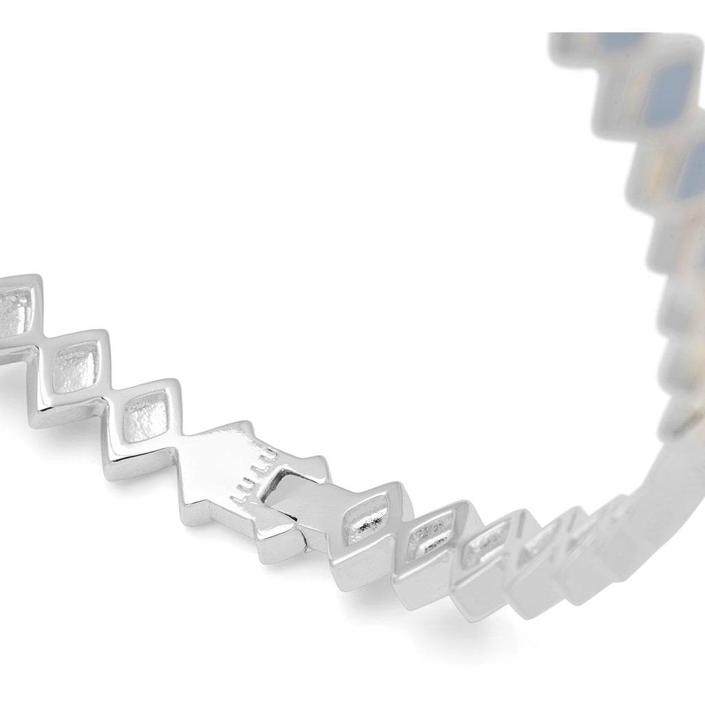 LULU Copenhagen Confetti Bangle - Versilbert Bracelets Skyride Blue