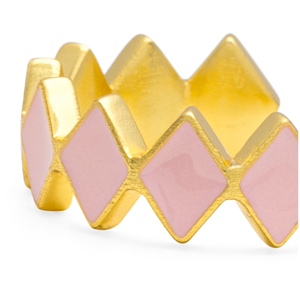 LULU Copenhagen Confetti Creolen Paar vergoldetes Hoops Hellrosa