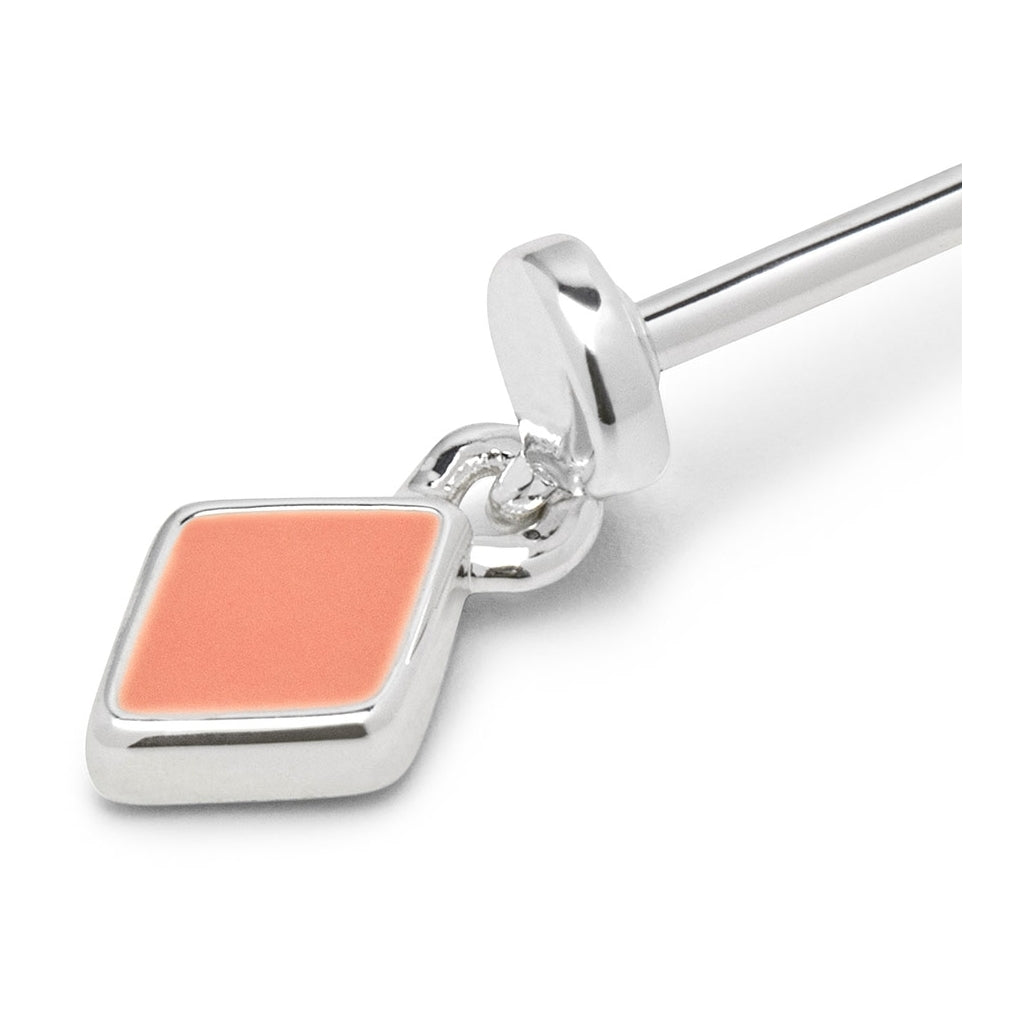 LULU Copenhagen Confetti Dangling Ohrring 1 stück versilbert Ear stud, 1 pcs Burnt Coral