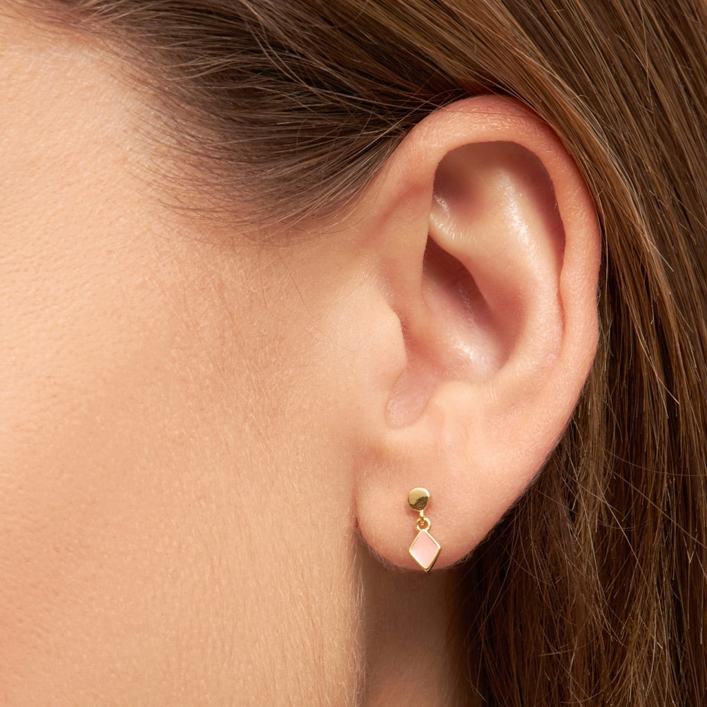 LULU Copenhagen Confetti Dangling Ohrring 1 stück vergoldet Ear stud, 1 pcs Burnt Coral