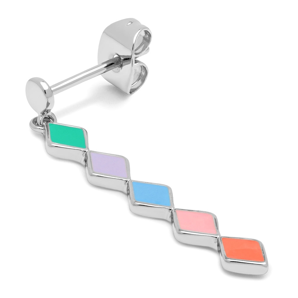 LULU Copenhagen Confetti Long Ohrring 1 stück versilbert Ear stud, 1 pcs Multi
