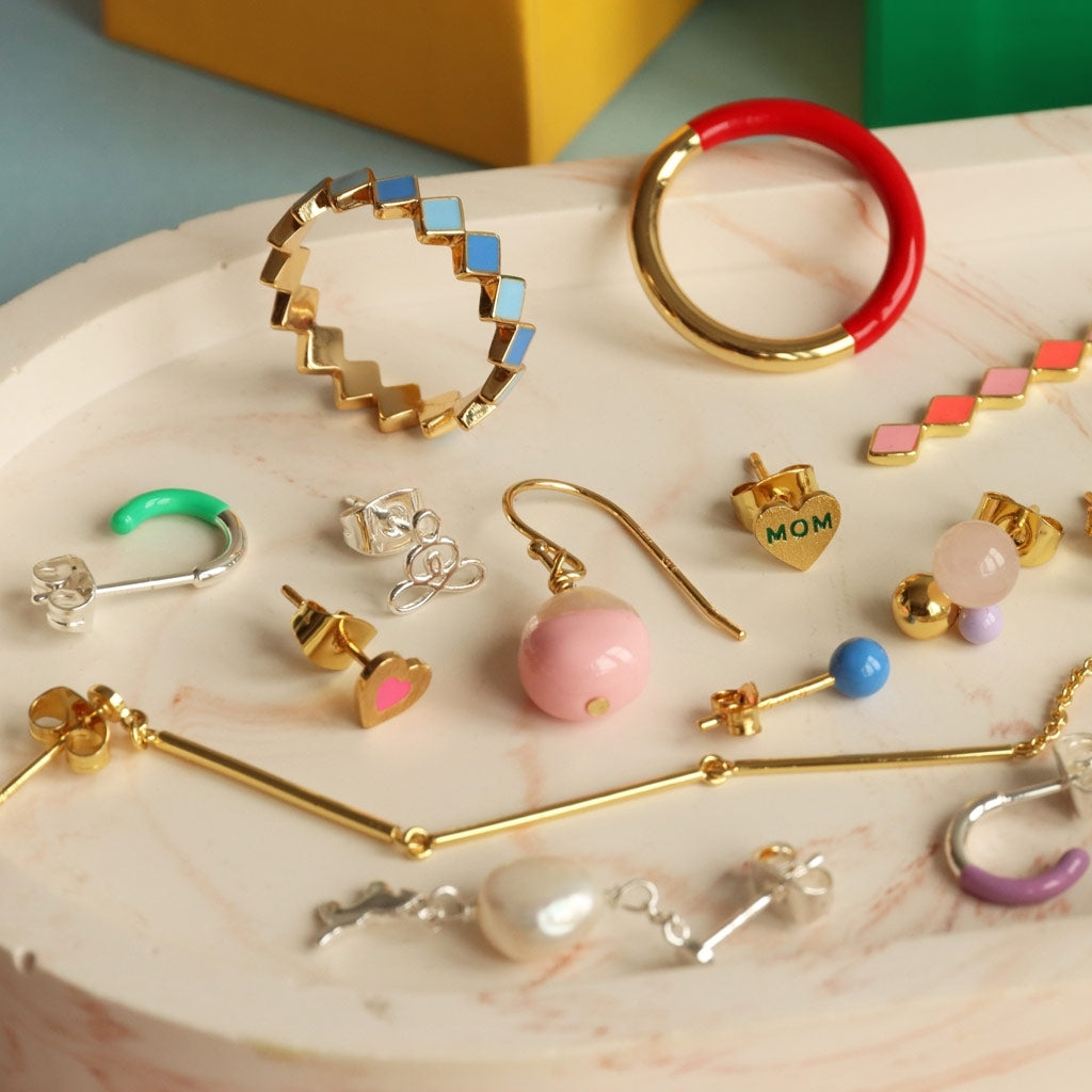 LULU Copenhagen Confetti Ring vergoldet Rings Blue