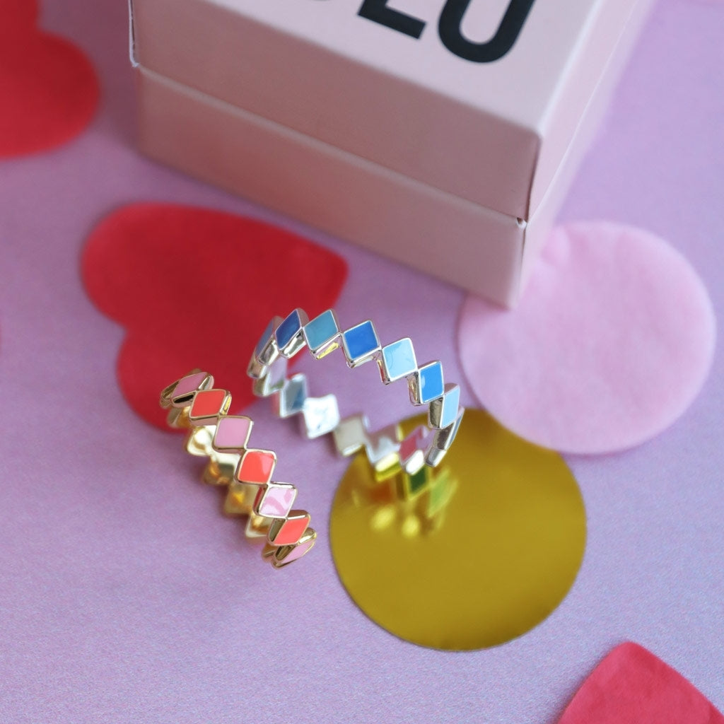LULU Copenhagen Confetti Ring vergoldet Rings Pink