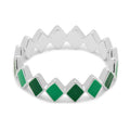 Confetti Ring Silber - Grün